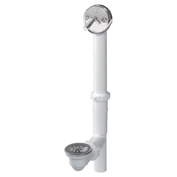 Plumb Pak Plumb Pak 1-1/2 in. D Polished Chrome Plastic Triplever Bath Drain PP64W - main